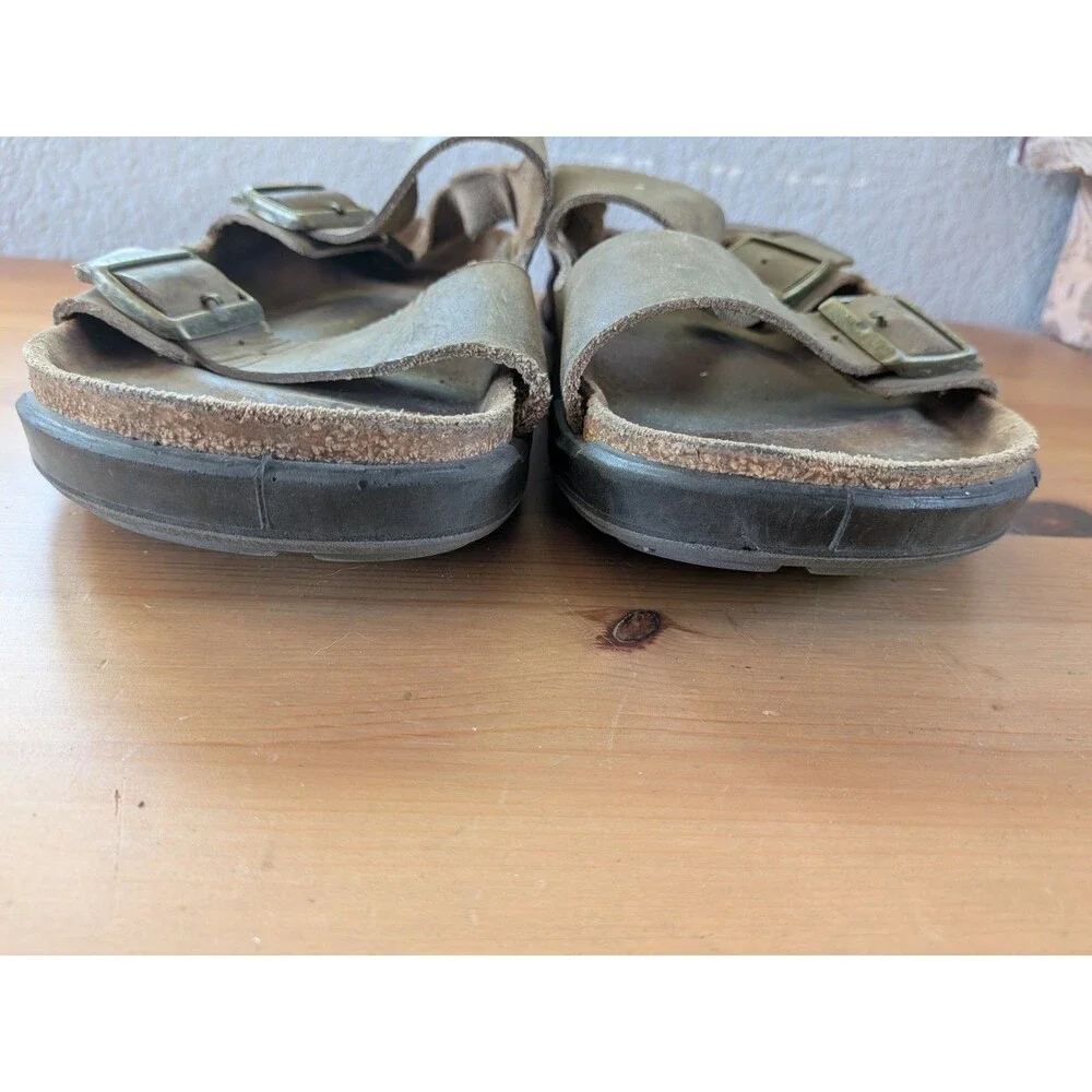 BIRKENSTOCK Sandals Milano Crosstown Mens Brown SIZE M 12 EU 45 Backstrap Rugged